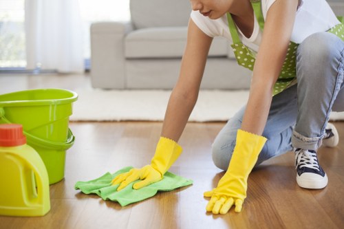 Deep hard floor cleaning service restoring a polished floor finish